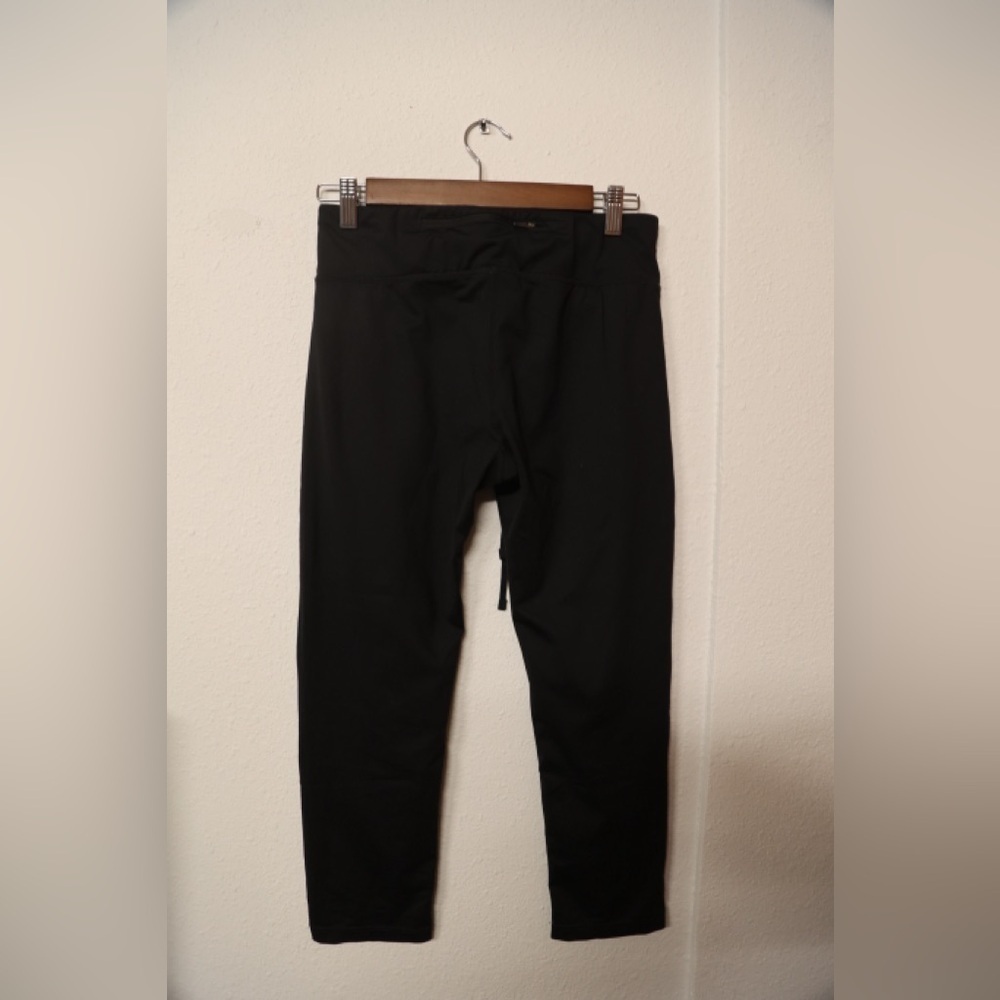 Nike Dri-Fit Women’s Training Leggings M — Black Reflective Swoosh, Drawstring - Picture 2 of 3